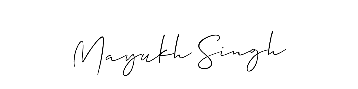 Also You can easily find your signature by using the search form. We will create Mayukh Singh name handwritten signature images for you free of cost using Allison_Script sign style. Mayukh Singh signature style 2 images and pictures png