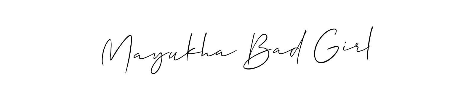 Make a short Mayukha Bad Girl signature style. Manage your documents anywhere anytime using Allison_Script. Create and add eSignatures, submit forms, share and send files easily. Mayukha Bad Girl signature style 2 images and pictures png