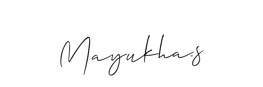 Also You can easily find your signature by using the search form. We will create Mayukha.s name handwritten signature images for you free of cost using Allison_Script sign style. Mayukha.s signature style 2 images and pictures png