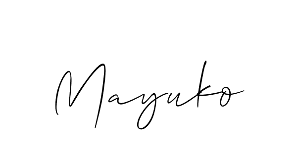 The best way (Allison_Script) to make a short signature is to pick only two or three words in your name. The name Mayuko include a total of six letters. For converting this name. Mayuko signature style 2 images and pictures png