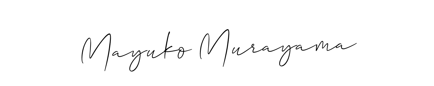 How to make Mayuko Murayama signature? Allison_Script is a professional autograph style. Create handwritten signature for Mayuko Murayama name. Mayuko Murayama signature style 2 images and pictures png