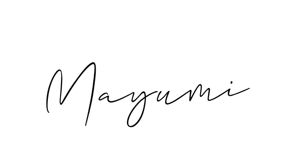Design your own signature with our free online signature maker. With this signature software, you can create a handwritten (Allison_Script) signature for name Mayumi. Mayumi signature style 2 images and pictures png