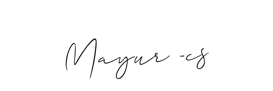 Best and Professional Signature Style for Mayur -cs. Allison_Script Best Signature Style Collection. Mayur -cs signature style 2 images and pictures png