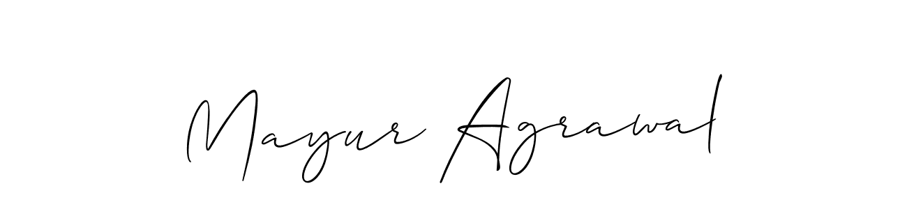 Create a beautiful signature design for name Mayur Agrawal. With this signature (Allison_Script) fonts, you can make a handwritten signature for free. Mayur Agrawal signature style 2 images and pictures png