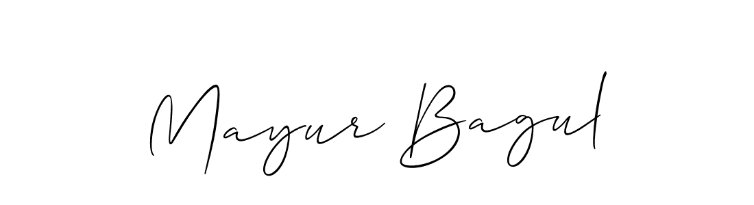 if you are searching for the best signature style for your name Mayur Bagul. so please give up your signature search. here we have designed multiple signature styles  using Allison_Script. Mayur Bagul signature style 2 images and pictures png