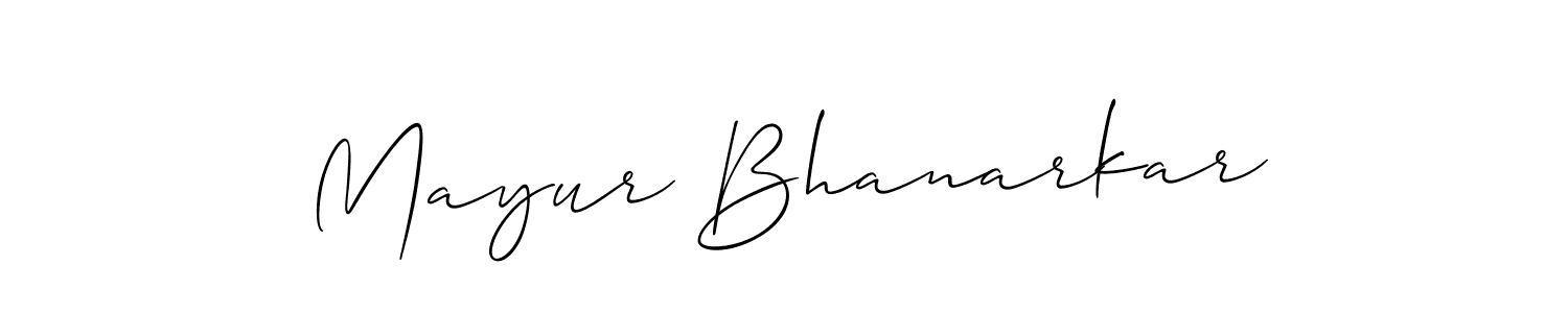 Design your own signature with our free online signature maker. With this signature software, you can create a handwritten (Allison_Script) signature for name Mayur Bhanarkar. Mayur Bhanarkar signature style 2 images and pictures png