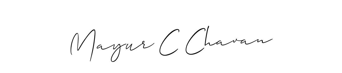 This is the best signature style for the Mayur C Chavan name. Also you like these signature font (Allison_Script). Mix name signature. Mayur C Chavan signature style 2 images and pictures png