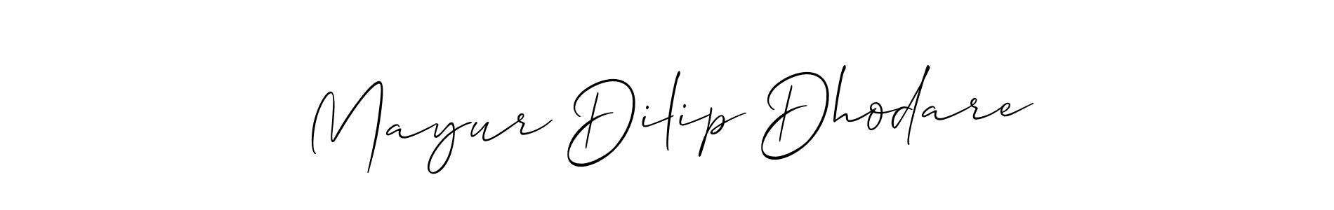 Mayur Dilip Dhodare stylish signature style. Best Handwritten Sign (Allison_Script) for my name. Handwritten Signature Collection Ideas for my name Mayur Dilip Dhodare. Mayur Dilip Dhodare signature style 2 images and pictures png