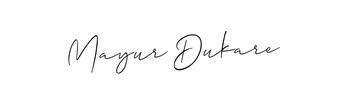 Mayur Dukare stylish signature style. Best Handwritten Sign (Allison_Script) for my name. Handwritten Signature Collection Ideas for my name Mayur Dukare. Mayur Dukare signature style 2 images and pictures png