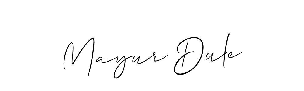 How to Draw Mayur Dule signature style? Allison_Script is a latest design signature styles for name Mayur Dule. Mayur Dule signature style 2 images and pictures png