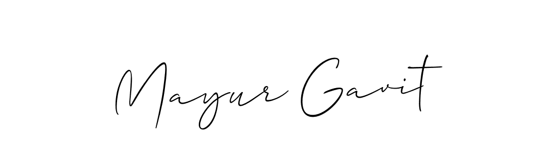 How to Draw Mayur Gavit signature style? Allison_Script is a latest design signature styles for name Mayur Gavit. Mayur Gavit signature style 2 images and pictures png