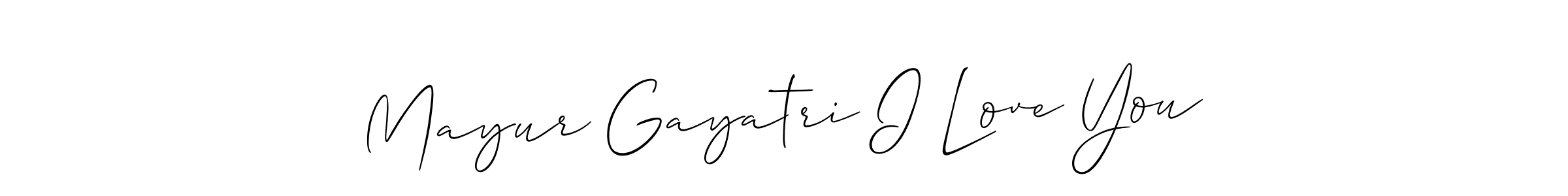 Check out images of Autograph of Mayur Gayatri I Love You name. Actor Mayur Gayatri I Love You Signature Style. Allison_Script is a professional sign style online. Mayur Gayatri I Love You signature style 2 images and pictures png