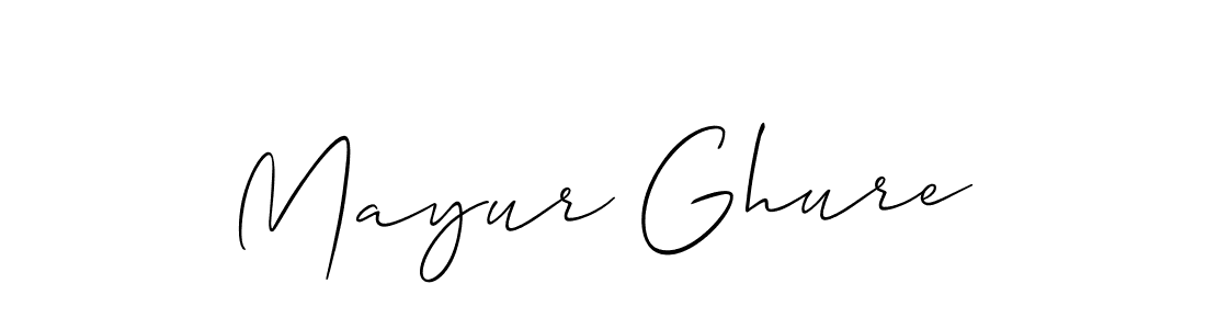 How to make Mayur Ghure name signature. Use Allison_Script style for creating short signs online. This is the latest handwritten sign. Mayur Ghure signature style 2 images and pictures png