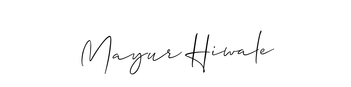 Allison_Script is a professional signature style that is perfect for those who want to add a touch of class to their signature. It is also a great choice for those who want to make their signature more unique. Get Mayur Hiwale name to fancy signature for free. Mayur Hiwale signature style 2 images and pictures png