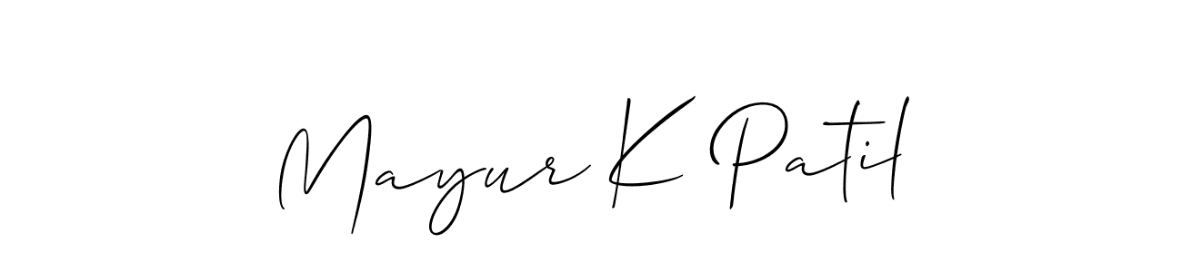 Once you've used our free online signature maker to create your best signature Allison_Script style, it's time to enjoy all of the benefits that Mayur K Patil name signing documents. Mayur K Patil signature style 2 images and pictures png