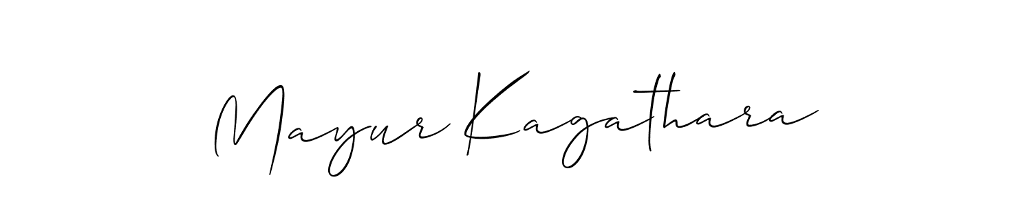 How to make Mayur Kagathara signature? Allison_Script is a professional autograph style. Create handwritten signature for Mayur Kagathara name. Mayur Kagathara signature style 2 images and pictures png