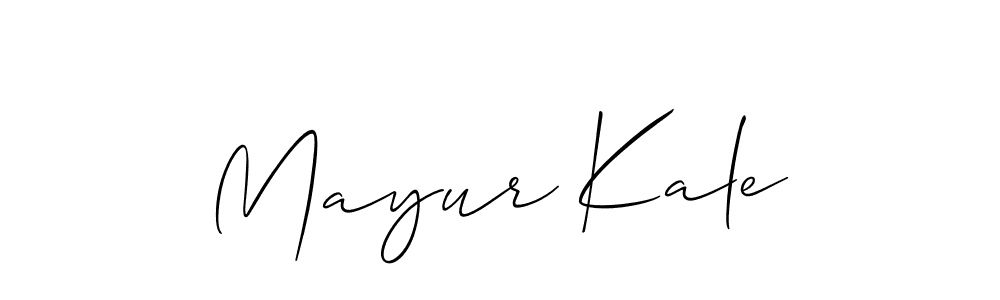 Design your own signature with our free online signature maker. With this signature software, you can create a handwritten (Allison_Script) signature for name Mayur Kale. Mayur Kale signature style 2 images and pictures png