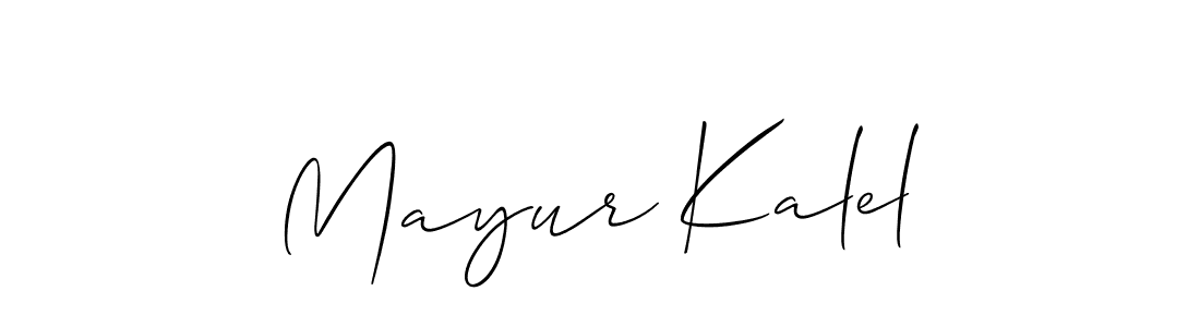 You should practise on your own different ways (Allison_Script) to write your name (Mayur Kalel) in signature. don't let someone else do it for you. Mayur Kalel signature style 2 images and pictures png
