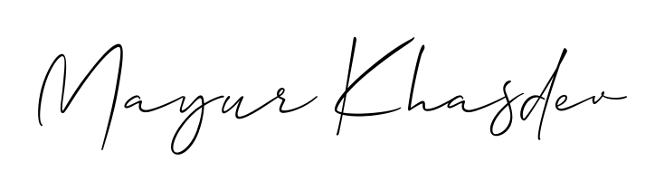 Quickly download Mayur Khasdev name signature in high-resolution PNG using Allison_Script style. Ready to insert into PDFs and online applications. Mayur Khasdev signature style 2 images and pictures png