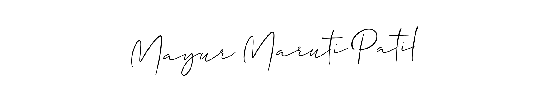 Design your own signature with our free online signature maker. With this signature software, you can create a handwritten (Allison_Script) signature for name Mayur Maruti Patil. Mayur Maruti Patil signature style 2 images and pictures png