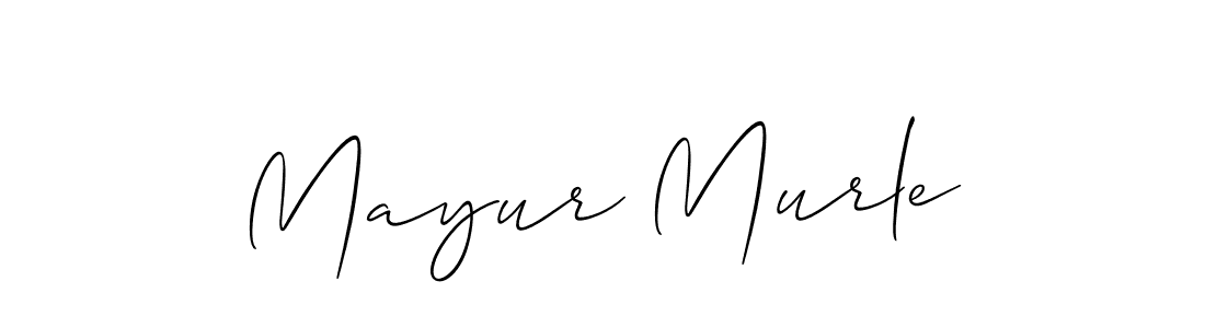 You should practise on your own different ways (Allison_Script) to write your name (Mayur Murle) in signature. don't let someone else do it for you. Mayur Murle signature style 2 images and pictures png