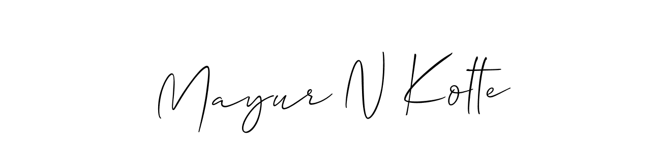 Similarly Allison_Script is the best handwritten signature design. Signature creator online .You can use it as an online autograph creator for name Mayur N Kolte. Mayur N Kolte signature style 2 images and pictures png