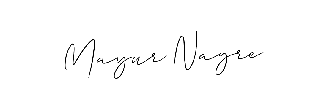 Also we have Mayur Nagre name is the best signature style. Create professional handwritten signature collection using Allison_Script autograph style. Mayur Nagre signature style 2 images and pictures png