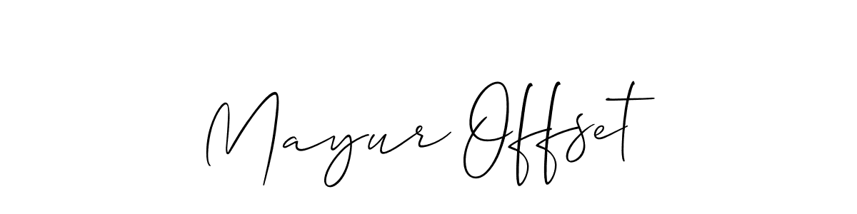 Mayur Offset stylish signature style. Best Handwritten Sign (Allison_Script) for my name. Handwritten Signature Collection Ideas for my name Mayur Offset. Mayur Offset signature style 2 images and pictures png