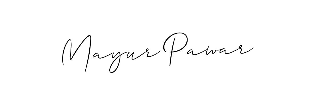 Use a signature maker to create a handwritten signature online. With this signature software, you can design (Allison_Script) your own signature for name Mayur Pawar. Mayur Pawar signature style 2 images and pictures png