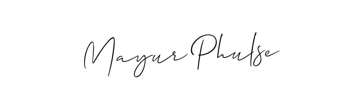 How to Draw Mayur Phulse signature style? Allison_Script is a latest design signature styles for name Mayur Phulse. Mayur Phulse signature style 2 images and pictures png