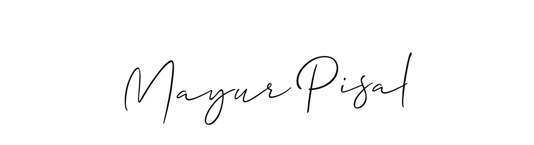 Also we have Mayur Pisal name is the best signature style. Create professional handwritten signature collection using Allison_Script autograph style. Mayur Pisal signature style 2 images and pictures png