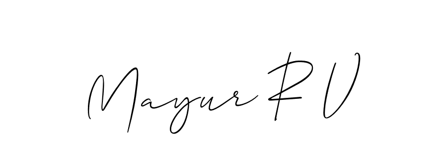 Best and Professional Signature Style for Mayur R V. Allison_Script Best Signature Style Collection. Mayur R V signature style 2 images and pictures png