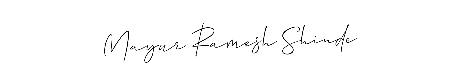 Design your own signature with our free online signature maker. With this signature software, you can create a handwritten (Allison_Script) signature for name Mayur Ramesh Shinde. Mayur Ramesh Shinde signature style 2 images and pictures png