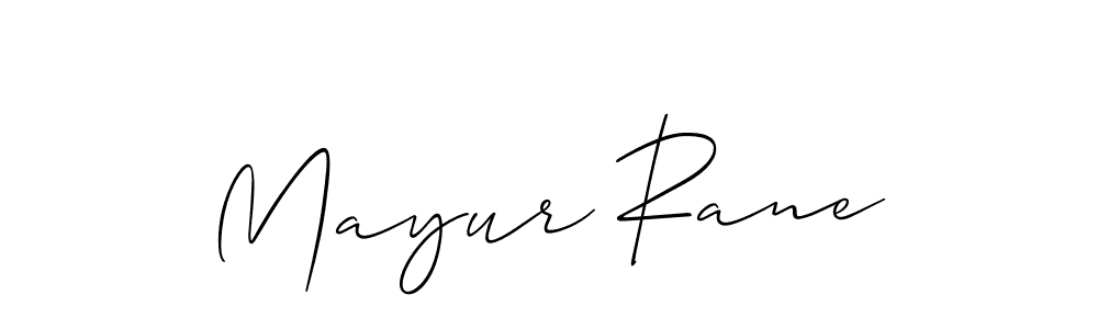 Make a beautiful signature design for name Mayur Rane. With this signature (Allison_Script) style, you can create a handwritten signature for free. Mayur Rane signature style 2 images and pictures png