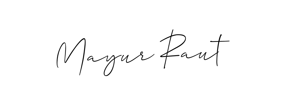 Also we have Mayur Raut name is the best signature style. Create professional handwritten signature collection using Allison_Script autograph style. Mayur Raut signature style 2 images and pictures png