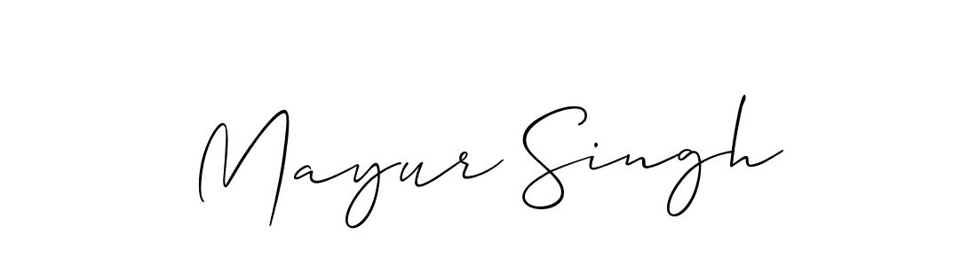How to make Mayur Singh signature? Allison_Script is a professional autograph style. Create handwritten signature for Mayur Singh name. Mayur Singh signature style 2 images and pictures png