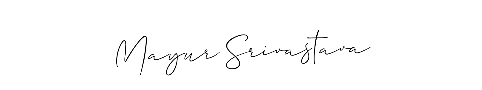 Also we have Mayur Srivastava name is the best signature style. Create professional handwritten signature collection using Allison_Script autograph style. Mayur Srivastava signature style 2 images and pictures png