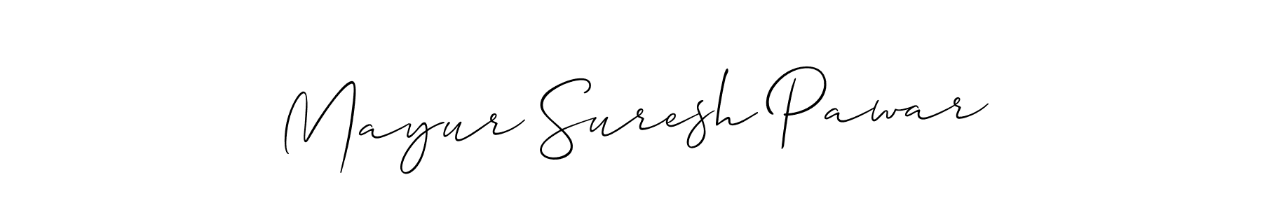 Create a beautiful signature design for name Mayur Suresh Pawar. With this signature (Allison_Script) fonts, you can make a handwritten signature for free. Mayur Suresh Pawar signature style 2 images and pictures png
