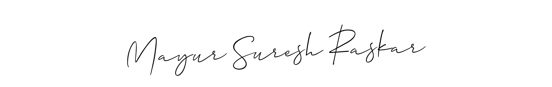 Also You can easily find your signature by using the search form. We will create Mayur Suresh Raskar name handwritten signature images for you free of cost using Allison_Script sign style. Mayur Suresh Raskar signature style 2 images and pictures png