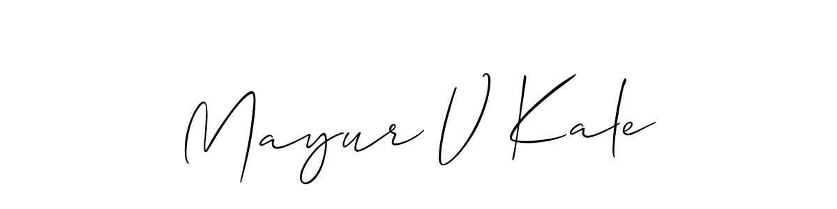 This is the best signature style for the Mayur V Kale name. Also you like these signature font (Allison_Script). Mix name signature. Mayur V Kale signature style 2 images and pictures png