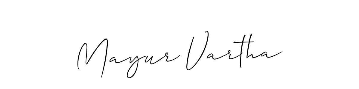 How to Draw Mayur Vartha signature style? Allison_Script is a latest design signature styles for name Mayur Vartha. Mayur Vartha signature style 2 images and pictures png