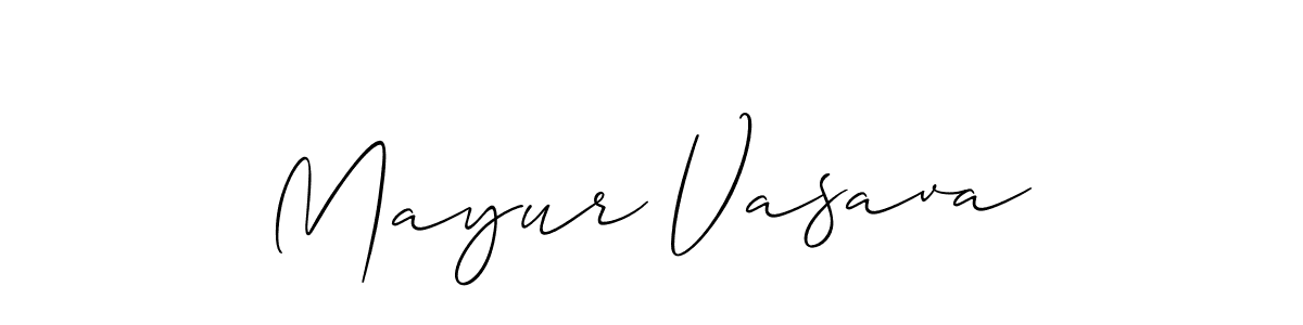 The best way (Allison_Script) to make a short signature is to pick only two or three words in your name. The name Mayur Vasava include a total of six letters. For converting this name. Mayur Vasava signature style 2 images and pictures png