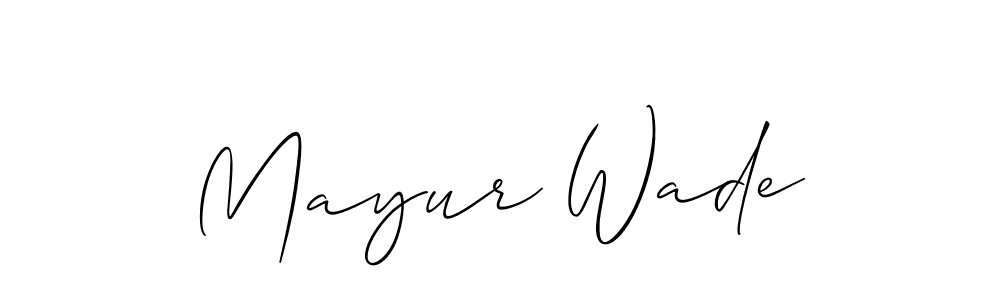 if you are searching for the best signature style for your name Mayur Wade. so please give up your signature search. here we have designed multiple signature styles  using Allison_Script. Mayur Wade signature style 2 images and pictures png