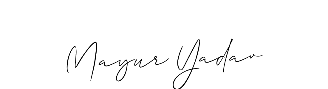 How to make Mayur Yadav signature? Allison_Script is a professional autograph style. Create handwritten signature for Mayur Yadav name. Mayur Yadav signature style 2 images and pictures png