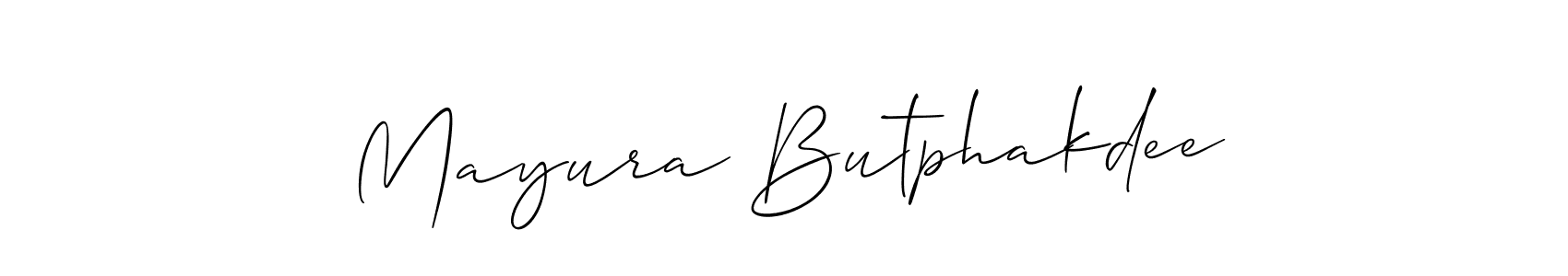 Design your own signature with our free online signature maker. With this signature software, you can create a handwritten (Allison_Script) signature for name Mayura Butphakdee. Mayura Butphakdee signature style 2 images and pictures png