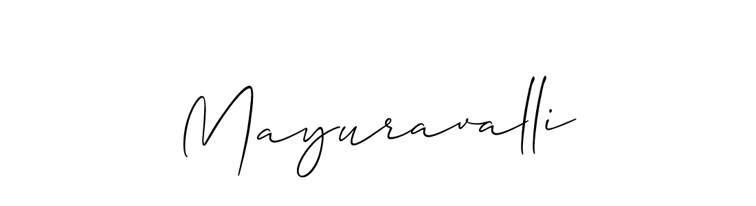 Create a beautiful signature design for name Mayuravalli. With this signature (Allison_Script) fonts, you can make a handwritten signature for free. Mayuravalli signature style 2 images and pictures png