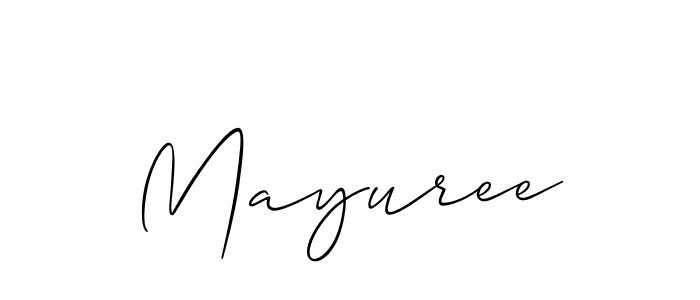 Design your own signature with our free online signature maker. With this signature software, you can create a handwritten (Allison_Script) signature for name Mayuree. Mayuree signature style 2 images and pictures png