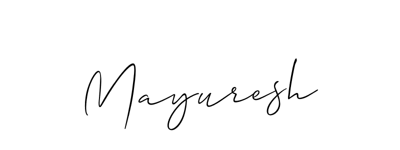 Make a beautiful signature design for name Mayuresh. With this signature (Allison_Script) style, you can create a handwritten signature for free. Mayuresh signature style 2 images and pictures png