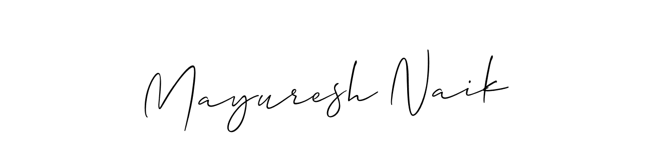 Make a beautiful signature design for name Mayuresh Naik. With this signature (Allison_Script) style, you can create a handwritten signature for free. Mayuresh Naik signature style 2 images and pictures png