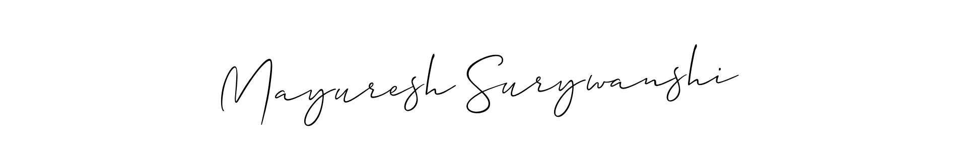 Also You can easily find your signature by using the search form. We will create Mayuresh Surywanshi name handwritten signature images for you free of cost using Allison_Script sign style. Mayuresh Surywanshi signature style 2 images and pictures png